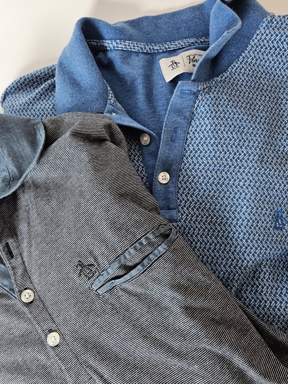 Original Penguin Munsingwear Polo Shirt Mens Medium Short Sleeve Retro Lot Of 2